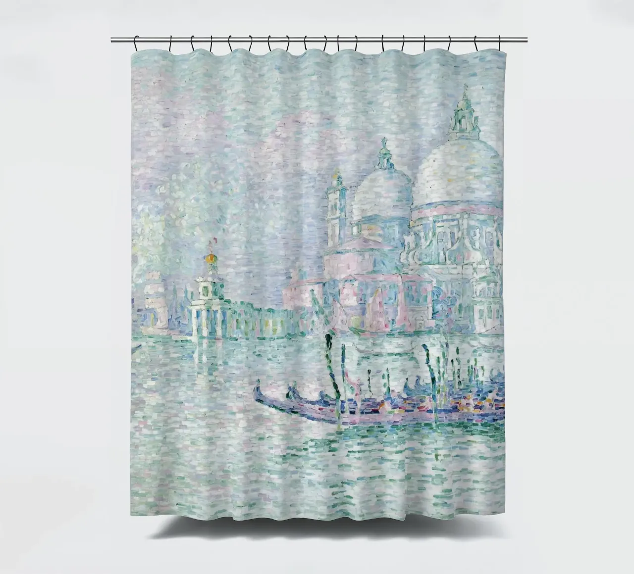 Paul Signac - Venise. La Salute Vert tenda da doccia da Timeless Artworks