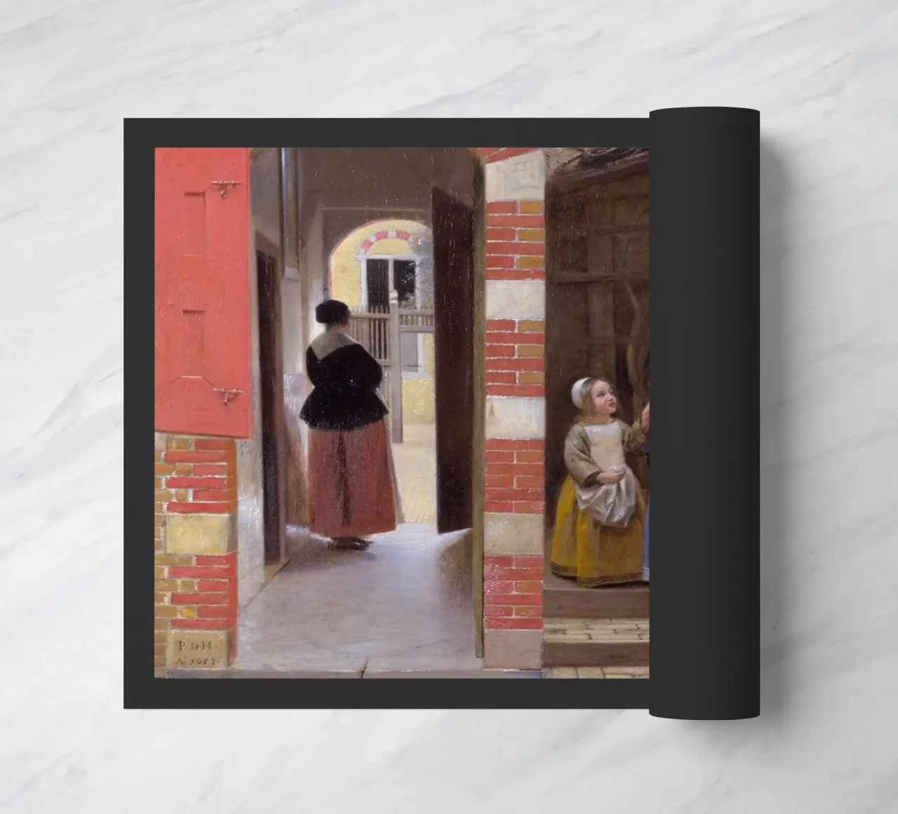 Pieter de Hooch - Il cortile di una casa a Delft zerbino da William Store