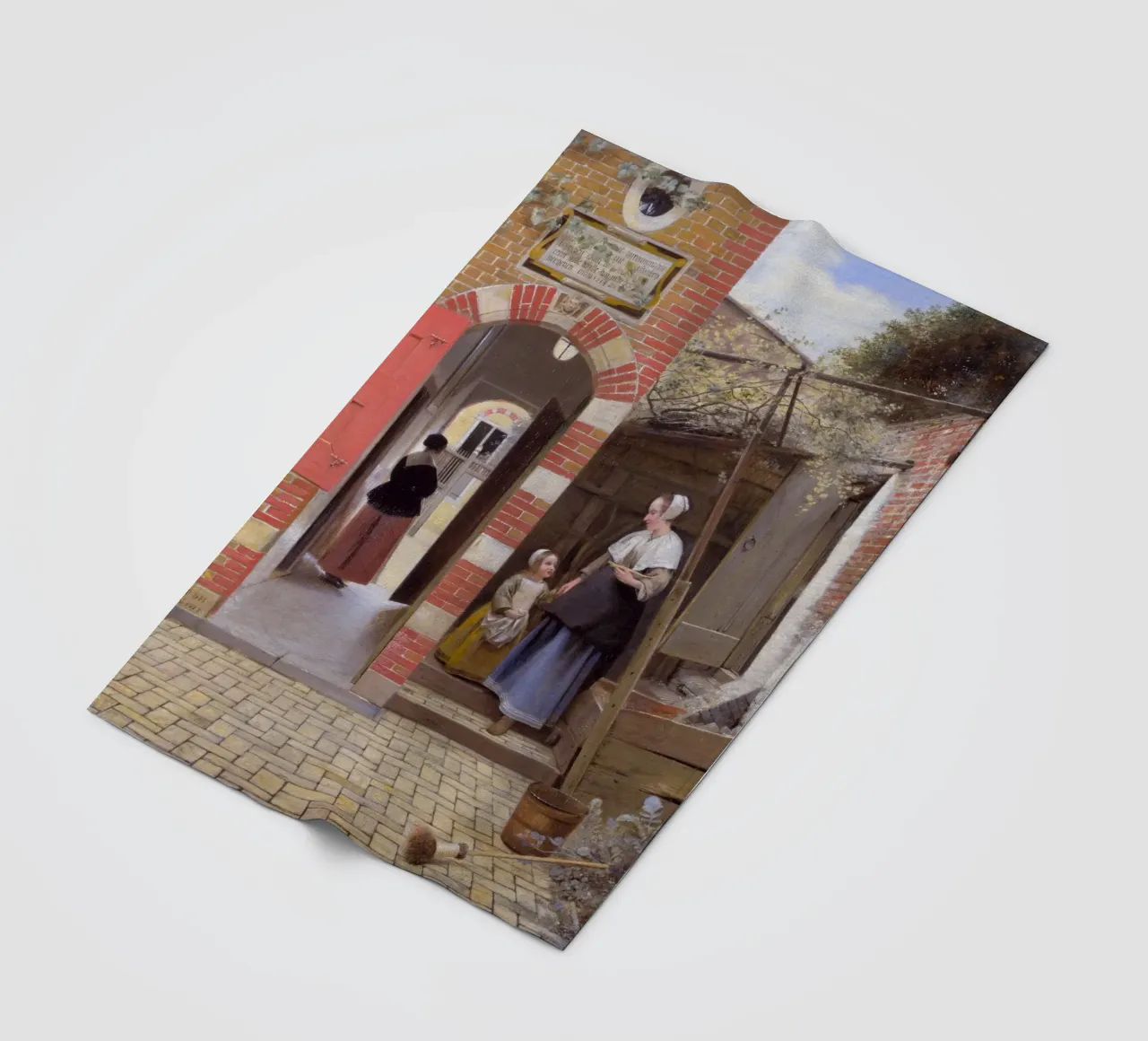 Pieter de Hooch - Il cortile di una casa a Delft coperta in pile da William Store