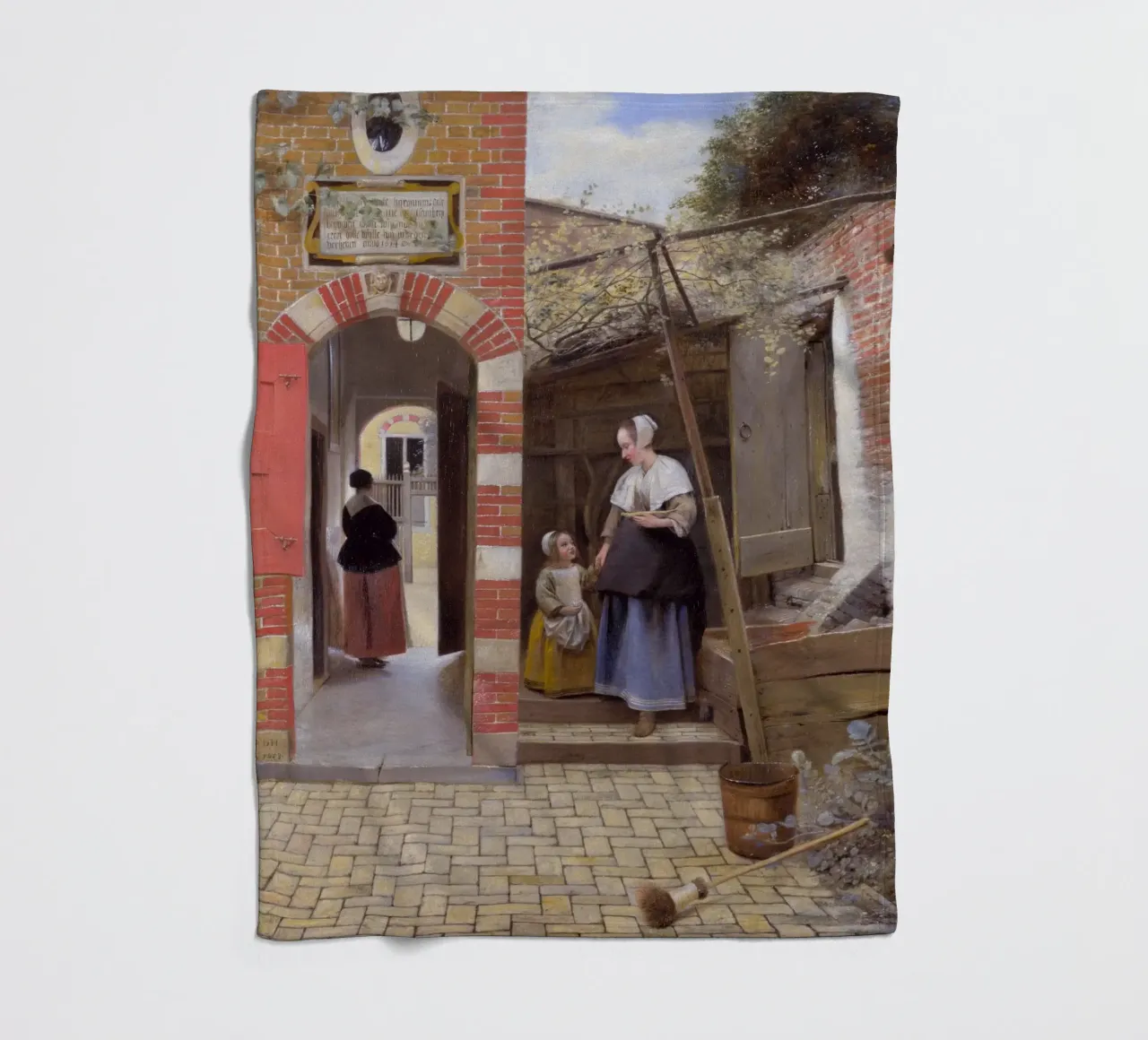 Pieter de Hooch - Il cortile di una casa a Delft coperta in pile da William Store