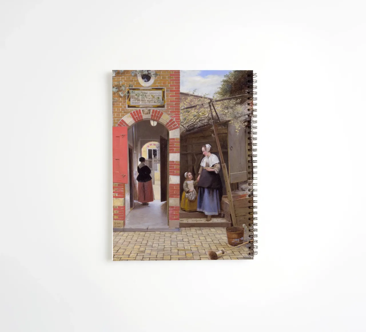 Pieter de Hooch - The Courtyard of a House in Delft spiral notebook by William Store