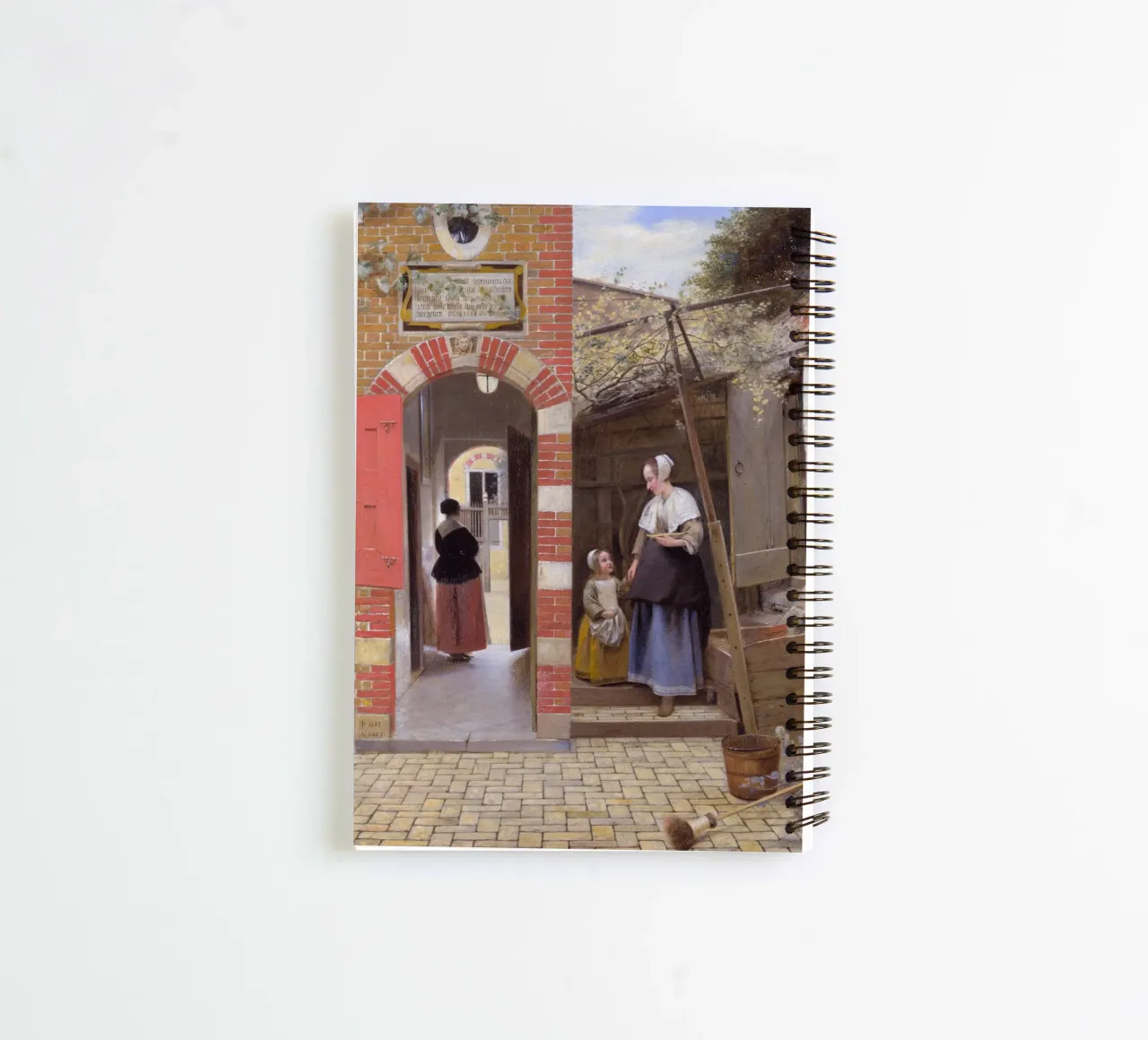 Pieter de Hooch - The Courtyard of a House in Delft spiral notebook by William Store