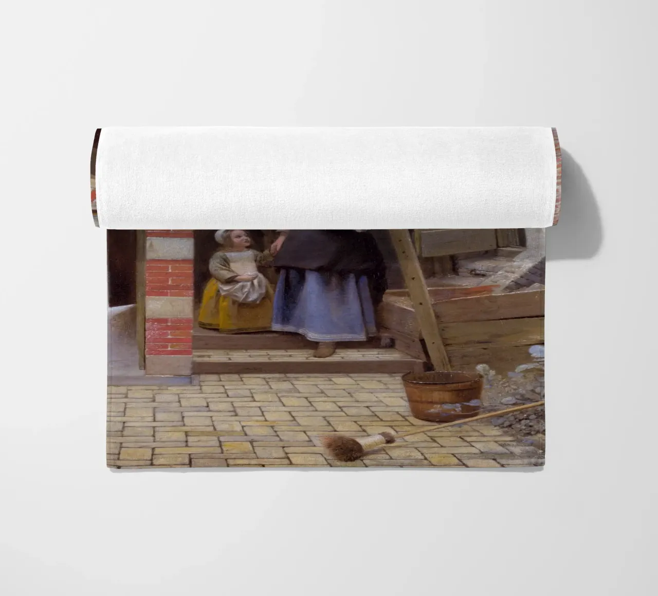 Pieter de Hooch - Il cortile di una casa a Delft telo mare da William Store