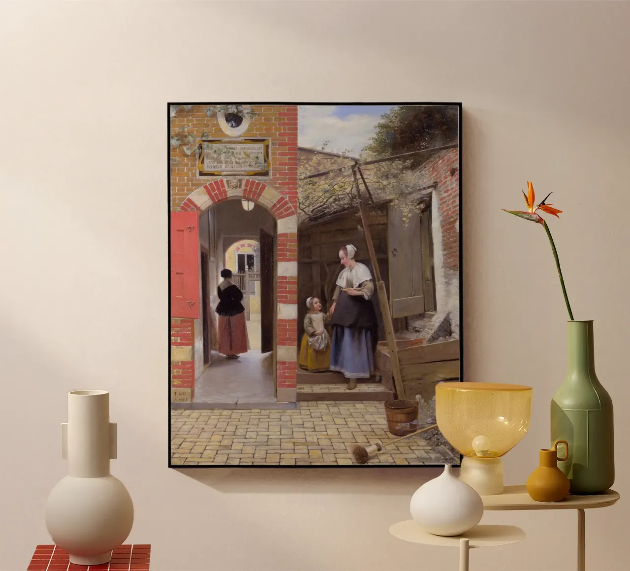 Pieter de Hooch - Il cortile di una casa a Delft plexiglass da William Store