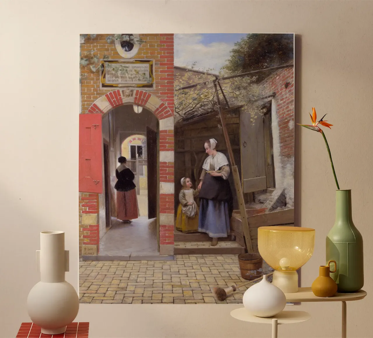 Pieter de Hooch - The Courtyard of a House in Delft canvas by William Store