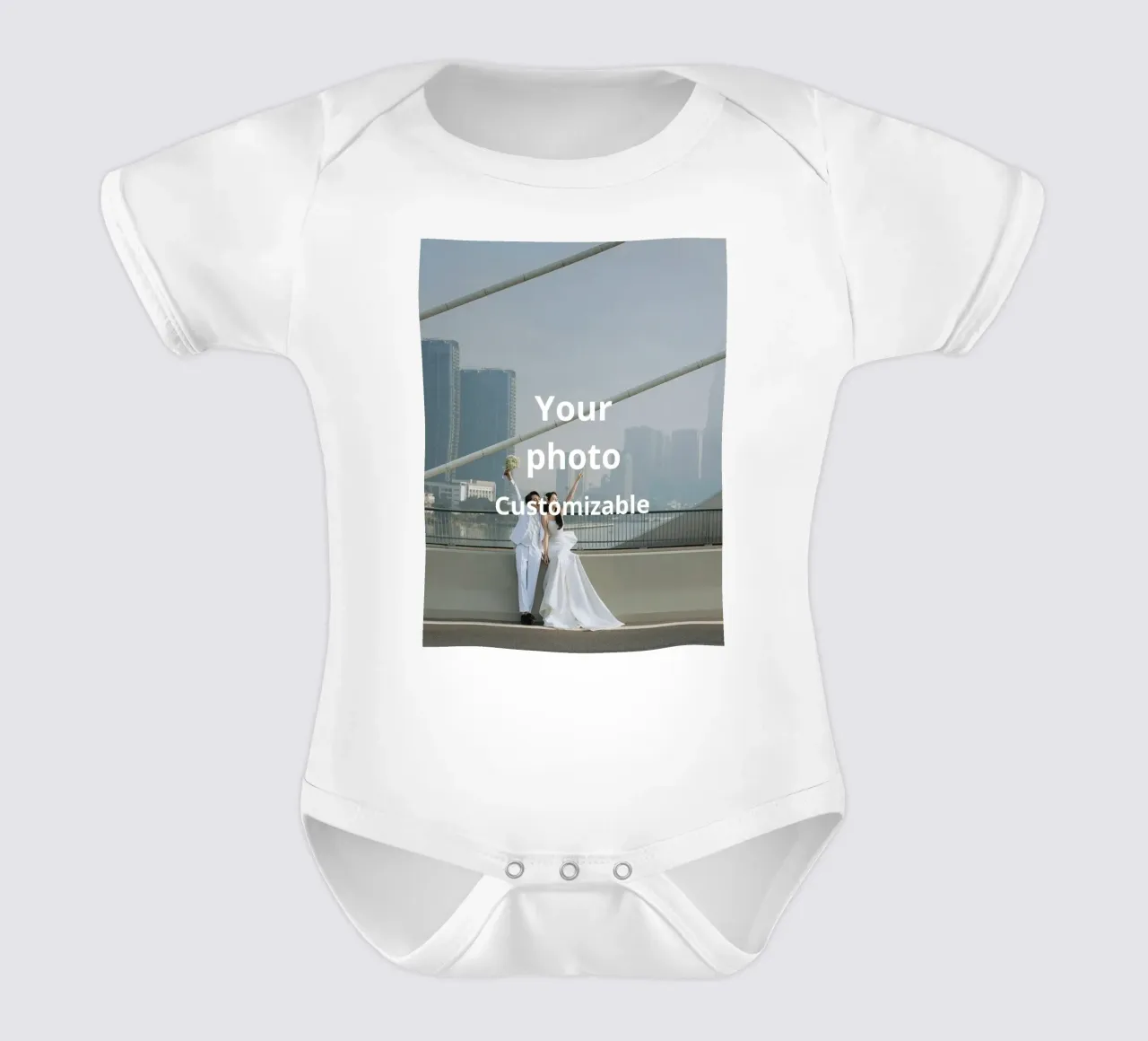 Your Photo short-sleeve baby romper by we line studio - design