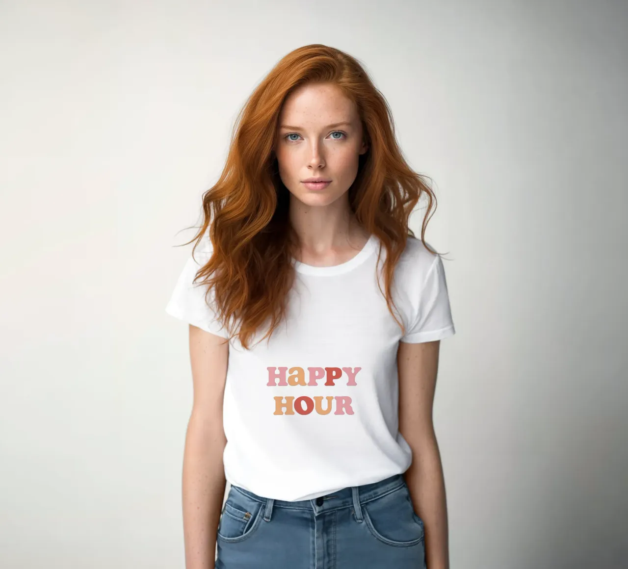Happy hour women's fitted t-shirt by we line studio - art