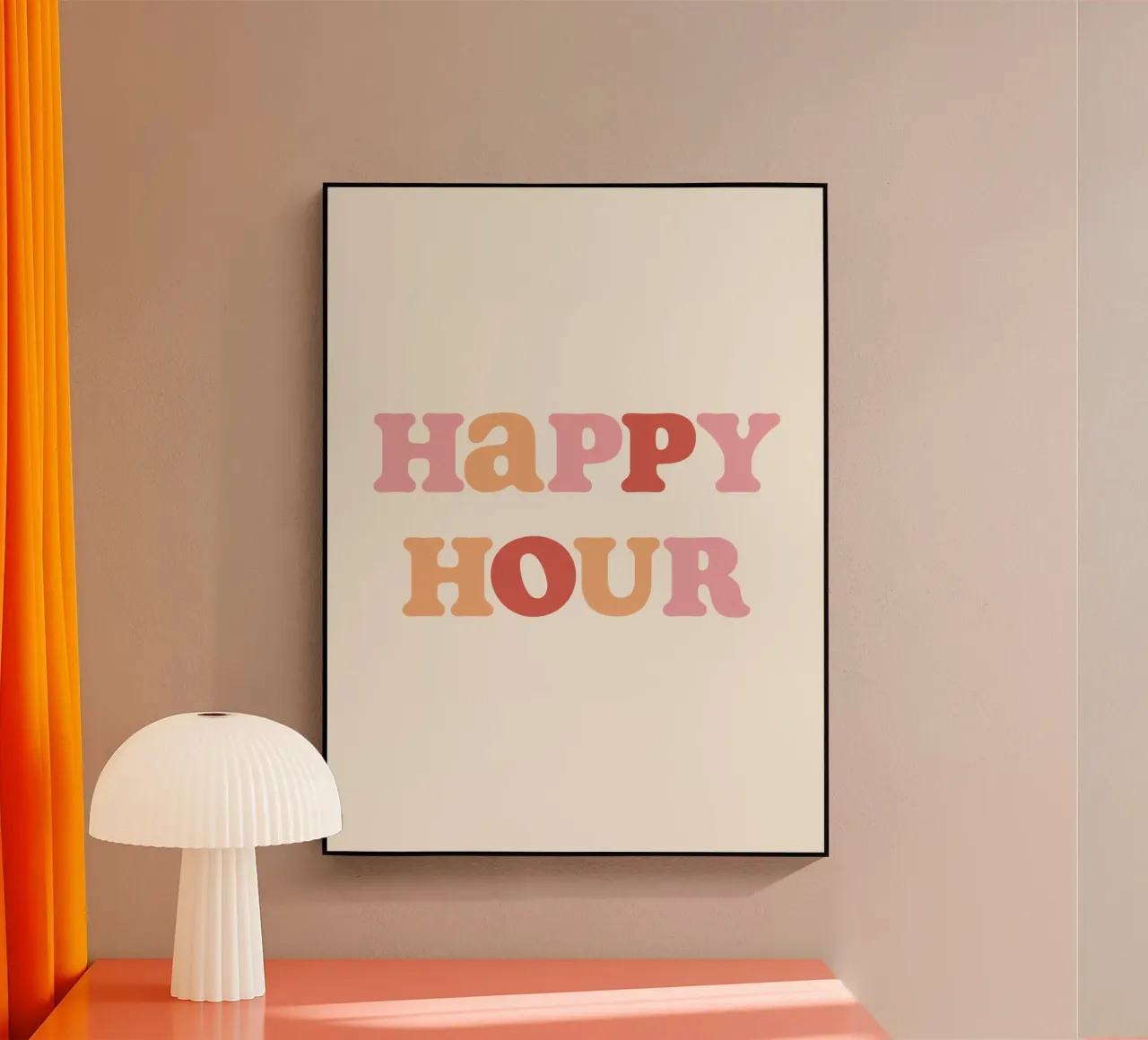 Happy hour acrylic glass by we line studio - art