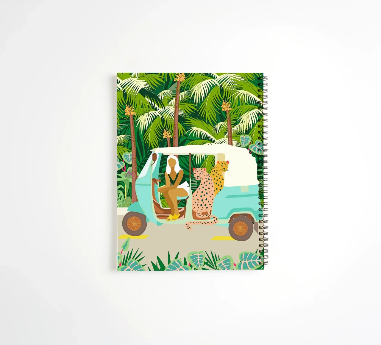 Giro in Rikshaw con i leopardi di Giava nella giungla tropicale di Bali diario ad anelli da 83oranges