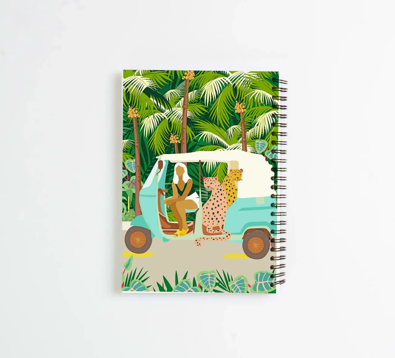 Giro in Rikshaw con i leopardi di Giava nella giungla tropicale di Bali diario ad anelli da 83oranges