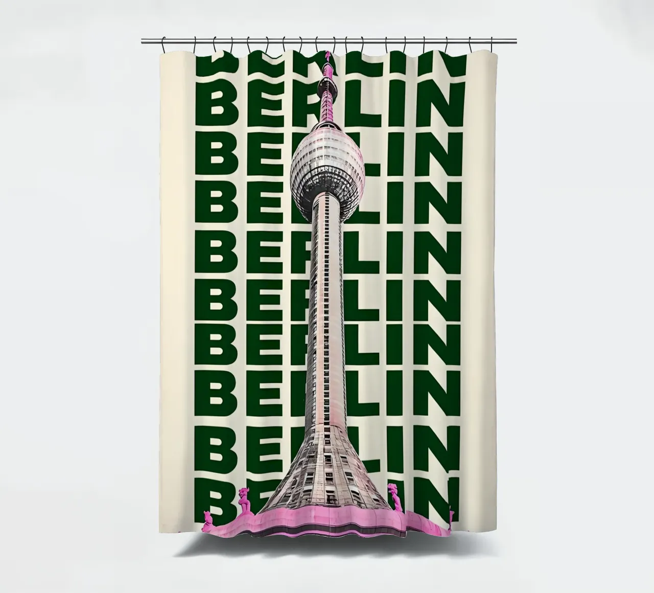 Città di Berlino tenda da doccia da RETRO VINTAGE EDITION