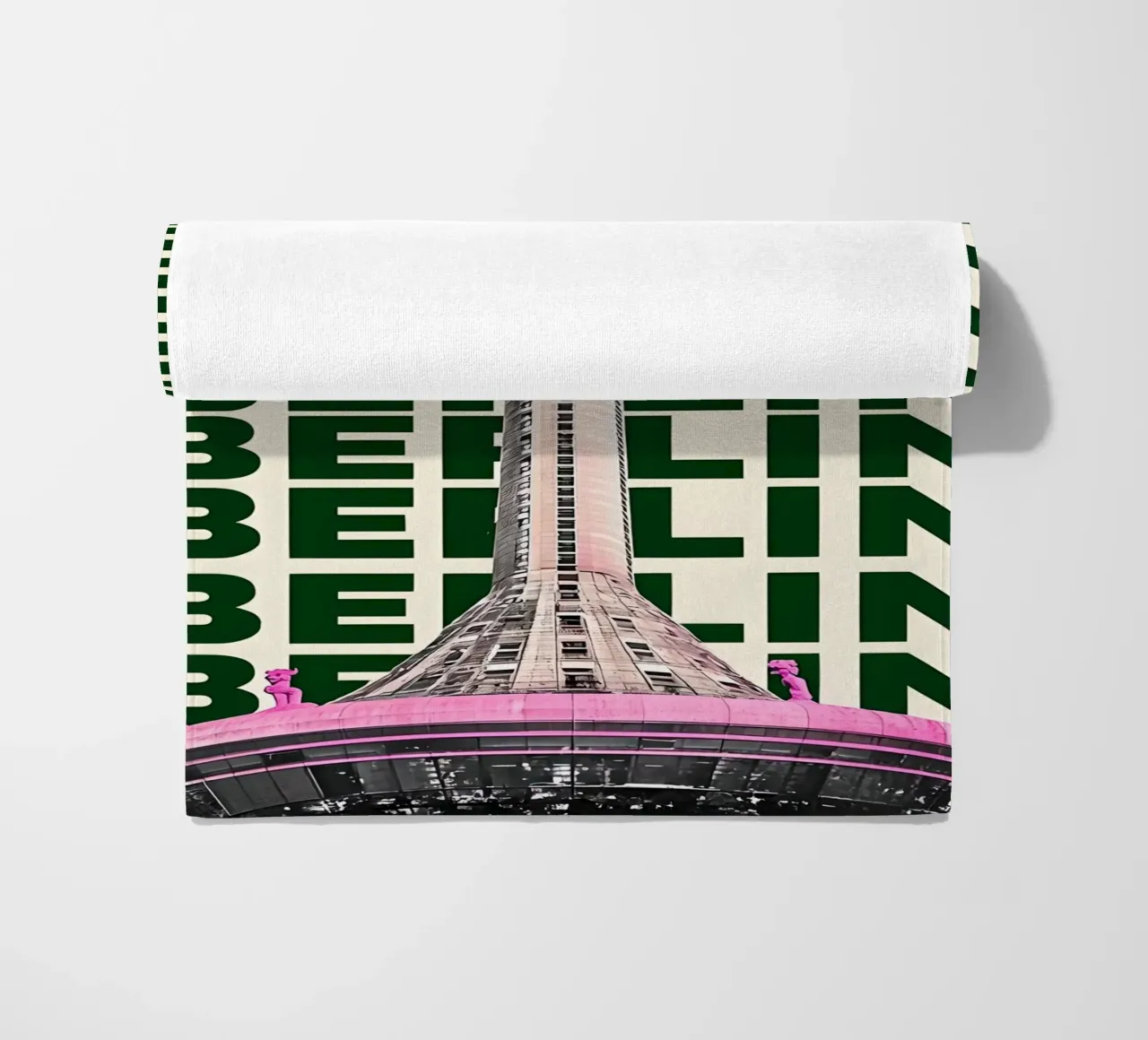 City of Berlin beach towel by RETRO VINTAGE EDITION