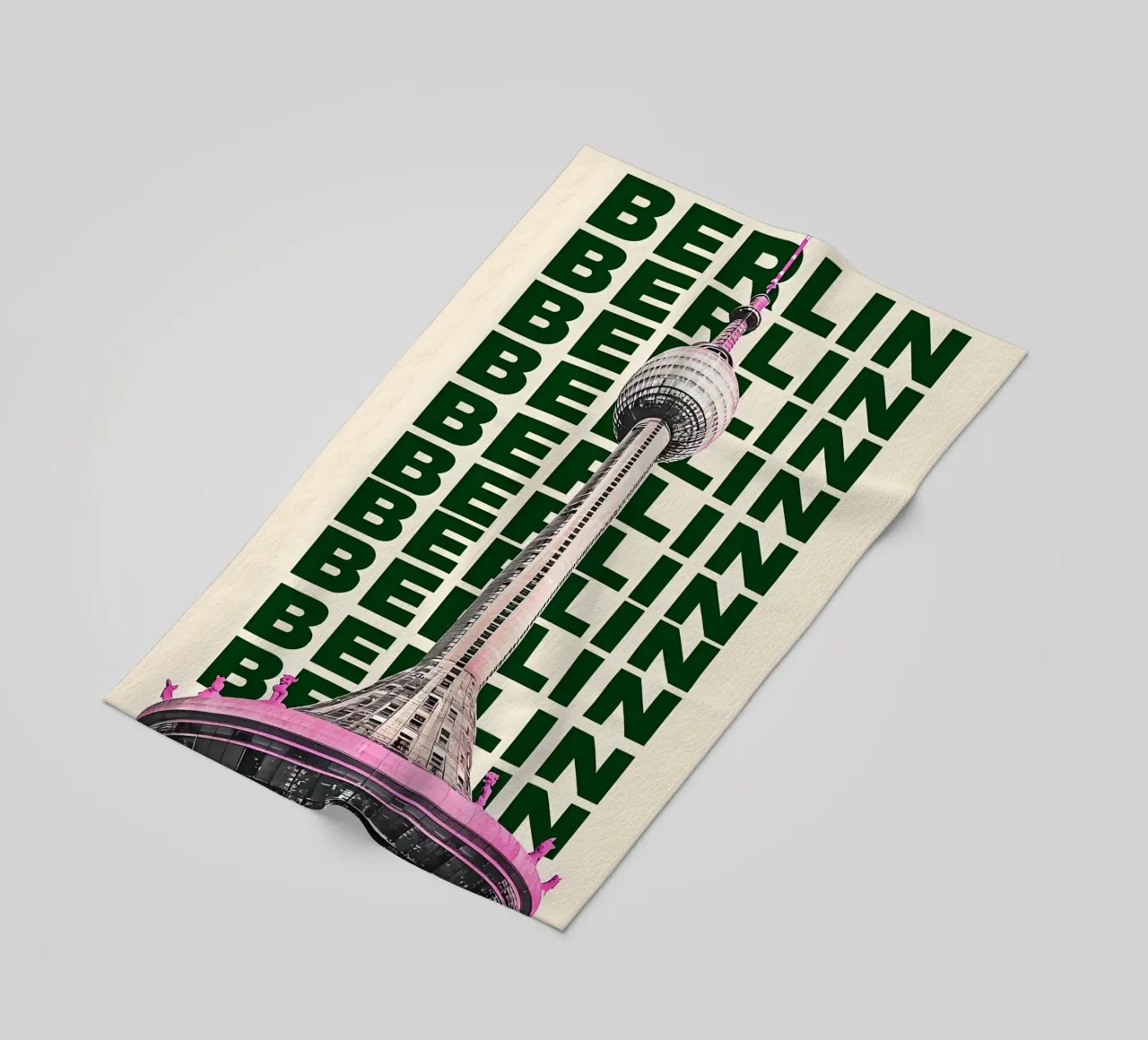 City of Berlin beach towel by RETRO VINTAGE EDITION