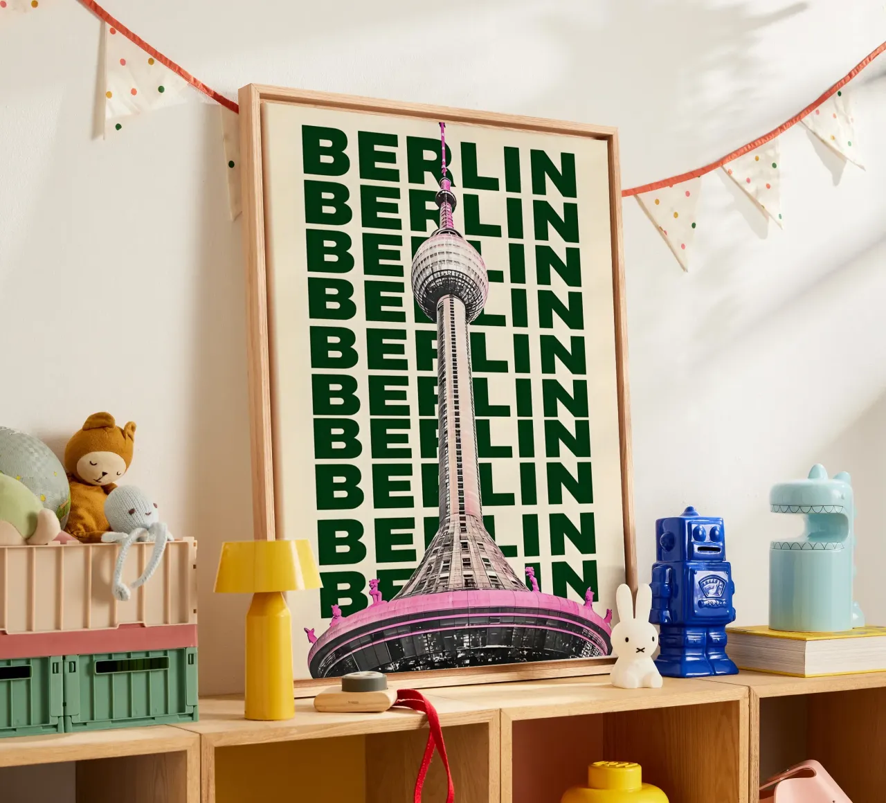 Città di Berlino tela con Cornice a cassetta da RETRO VINTAGE EDITION