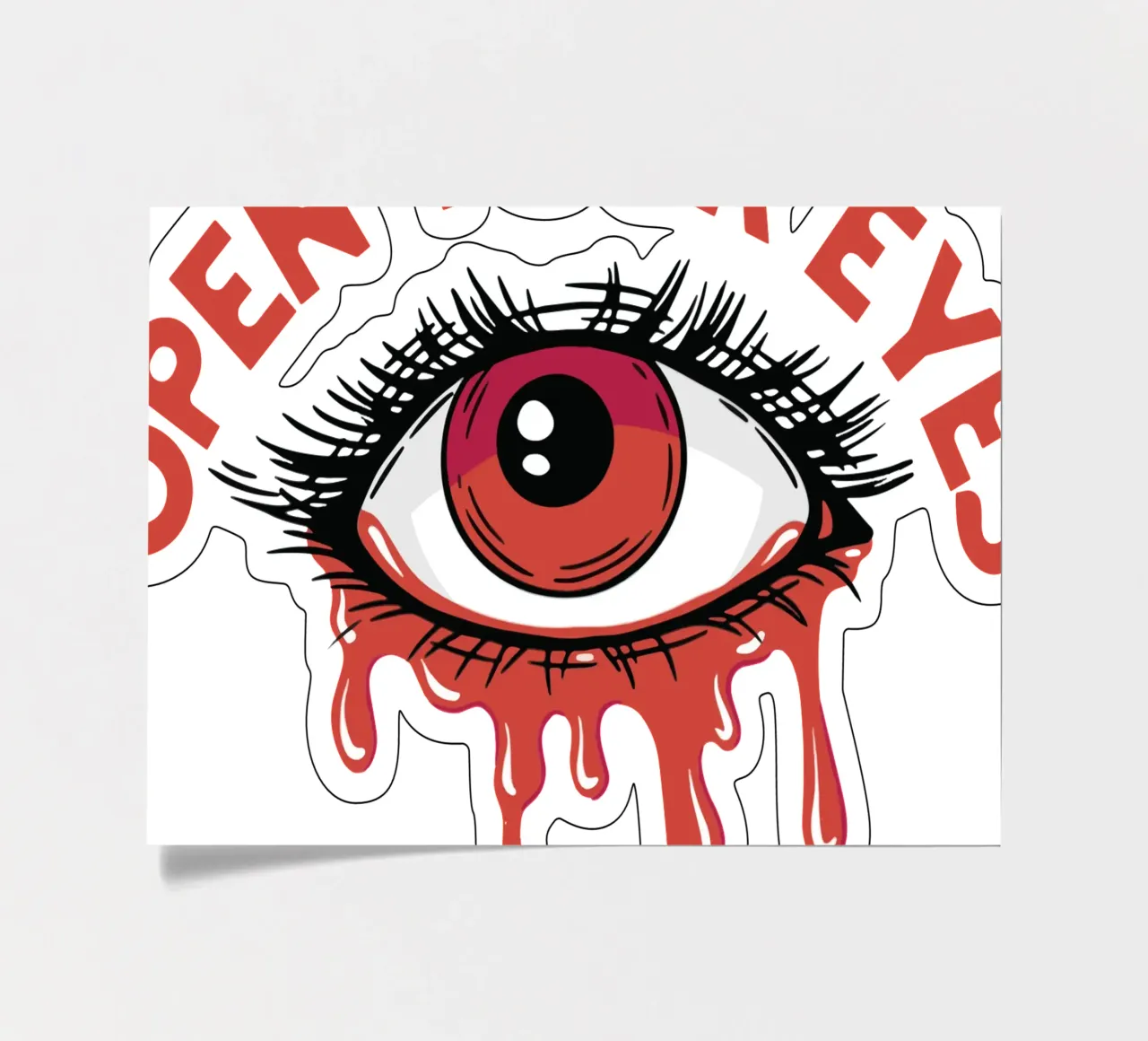 Open Your Eyes sticker sheet by Gunawan Rb