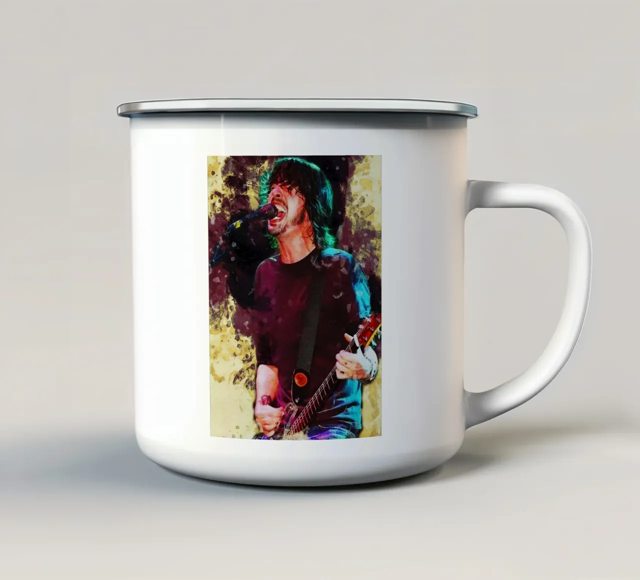 Sbaffo Dave Grohl tazza in smalto da Gunawan Rb