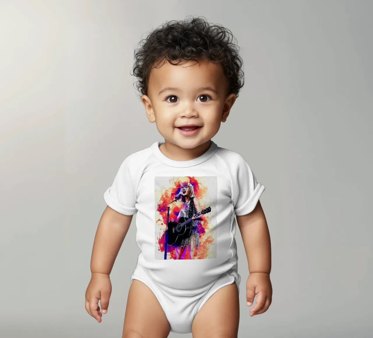 Smudge Taylor Swift Kurzarm Babybody von Gunawan Rb