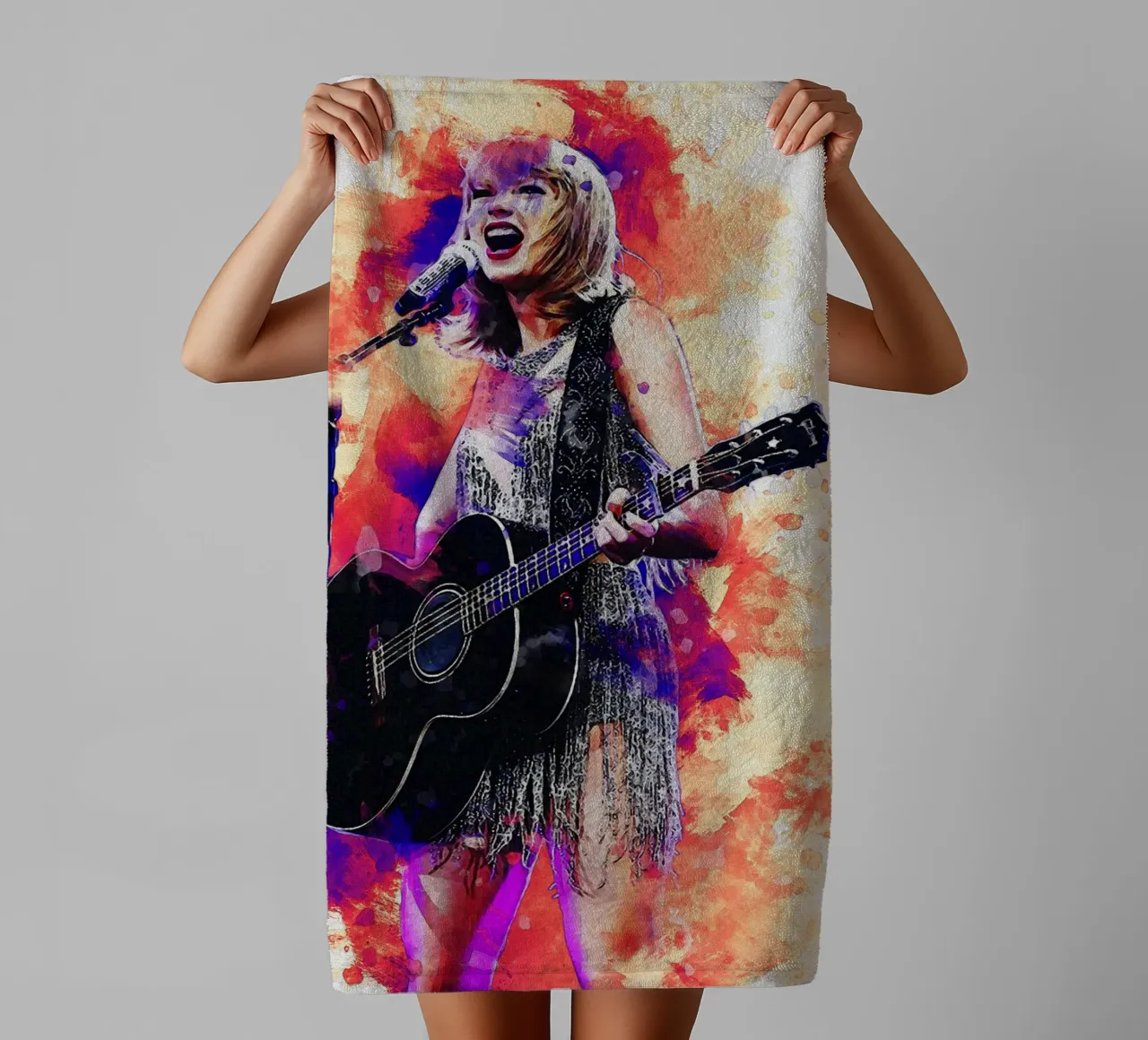 Smudge Taylor Swift Handtuch von Gunawan Rb