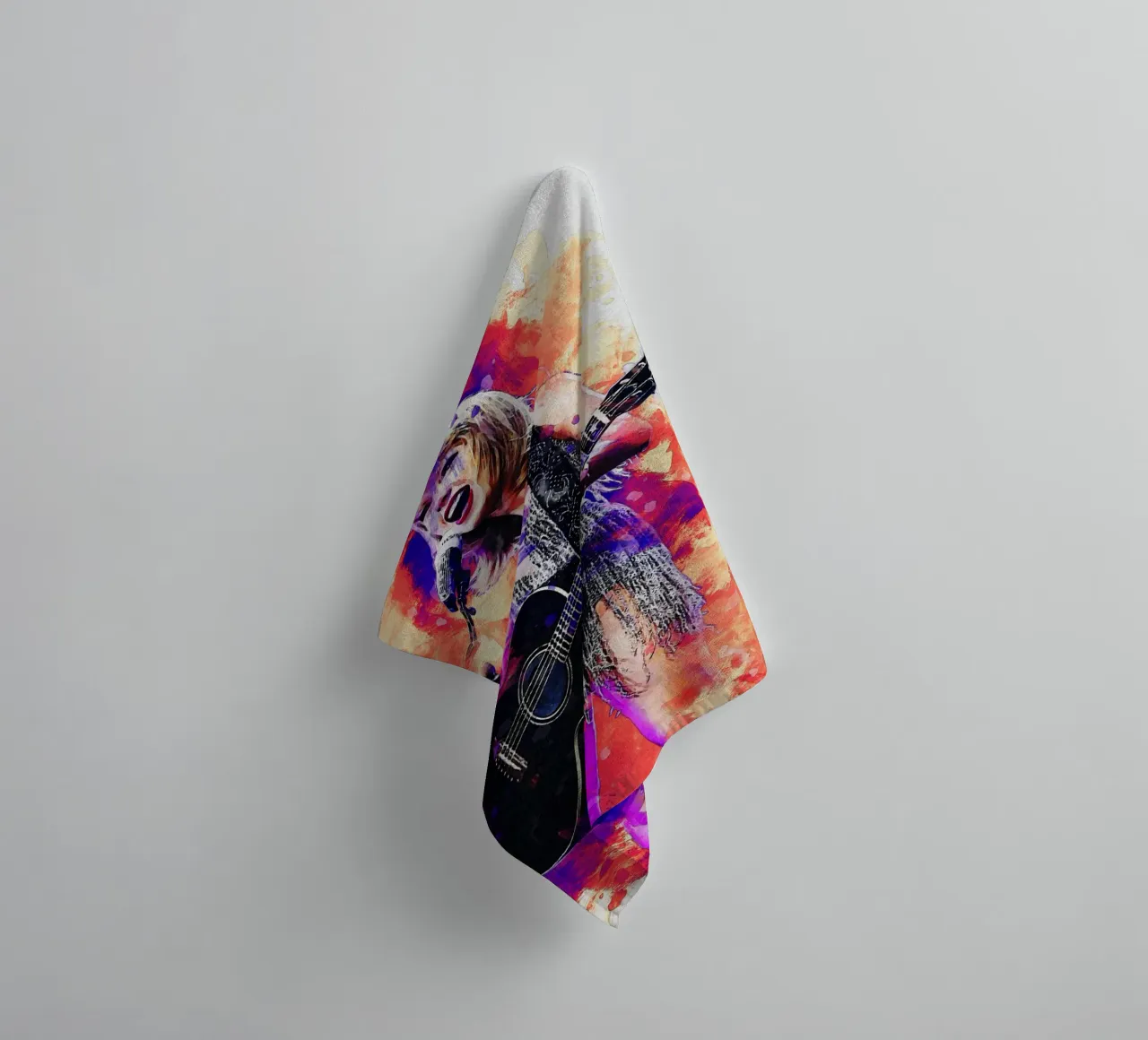 Smudge Taylor Swift towel by Gunawan Rb