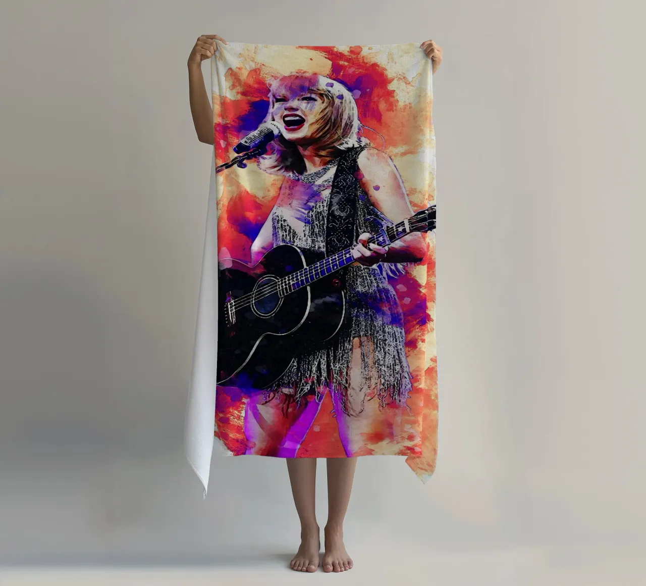 Manchar a Taylor Swift toalla de playa de Gunawan Rb