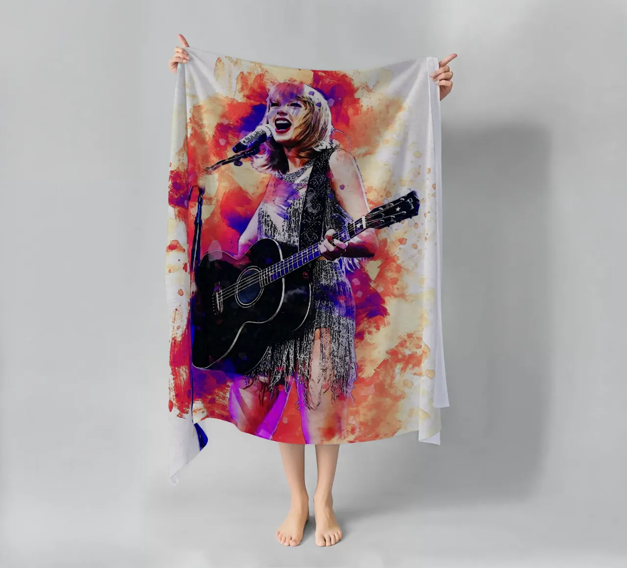 Manchar a Taylor Swift toalla de playa de Gunawan Rb