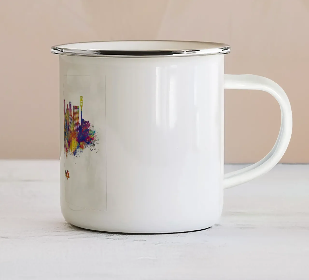 Lo skyline di Phoenix in acuarela tazza in smalto da ARTVI-SHOP