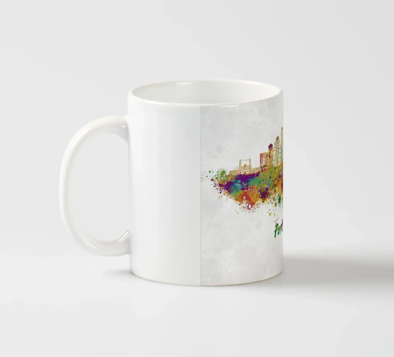 Lo skyline di Portland in acquerello tazza in ceramica da ARTVI-SHOP