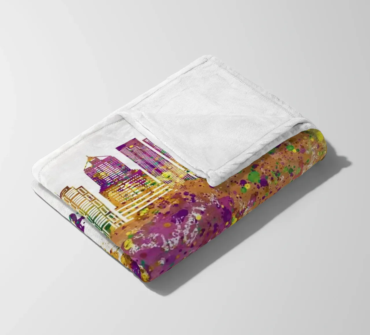 Lo skyline di Portland in acquerello coperta in pile da 🎁 ARTVI-SHOP