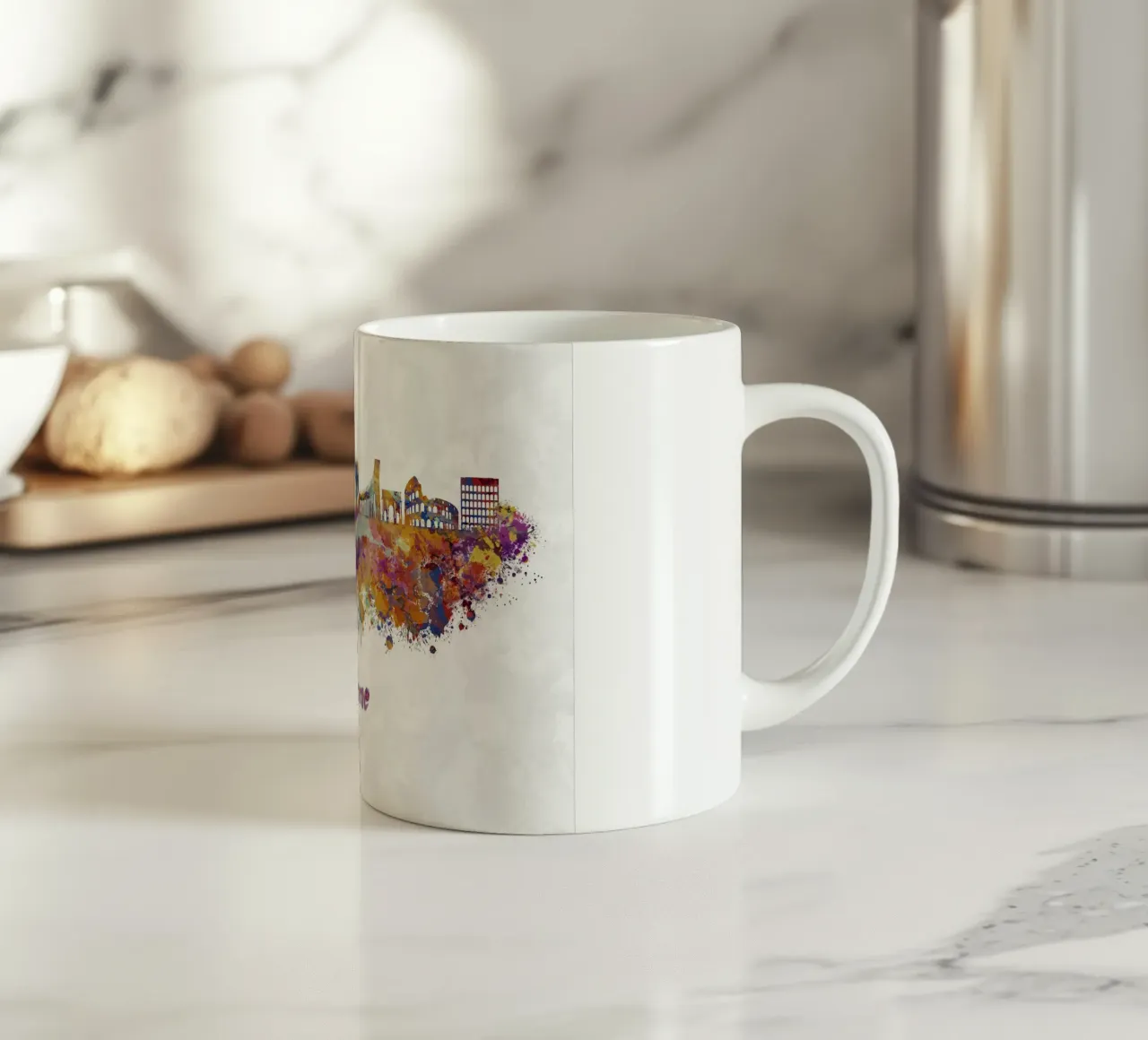 Lo skyline di Roma in acquerello tazza in ceramica da ARTVI-SHOP