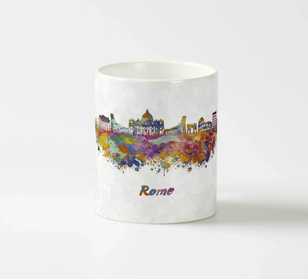 Lo skyline di Roma in acquerello tazza in ceramica da ARTVI-SHOP
