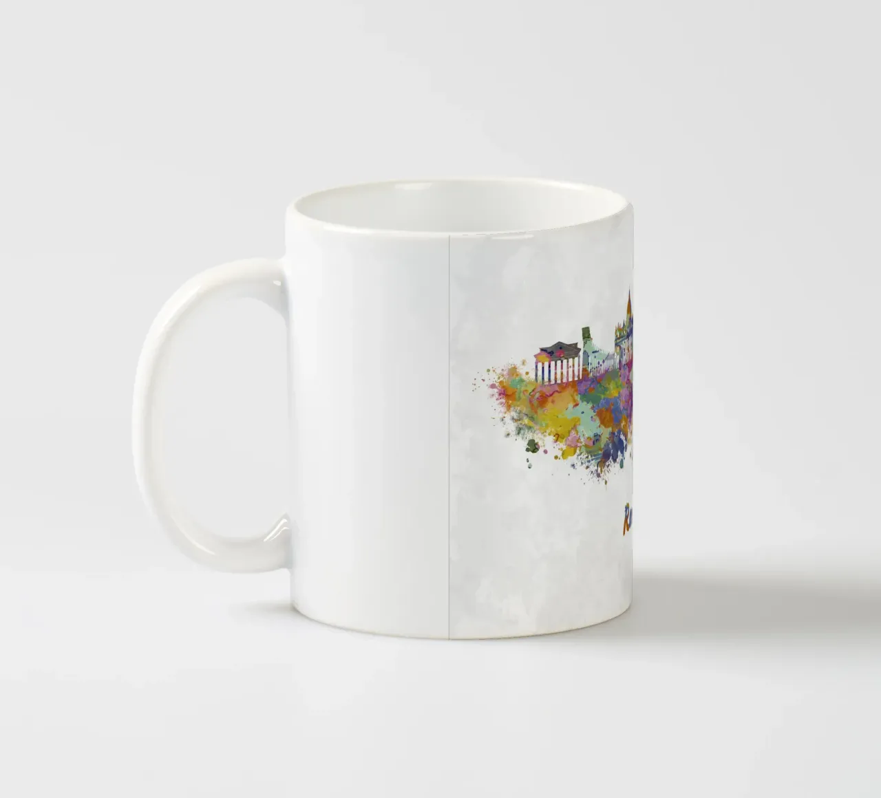 Lo skyline di Roma in acquerello tazza in ceramica da ARTVI-SHOP