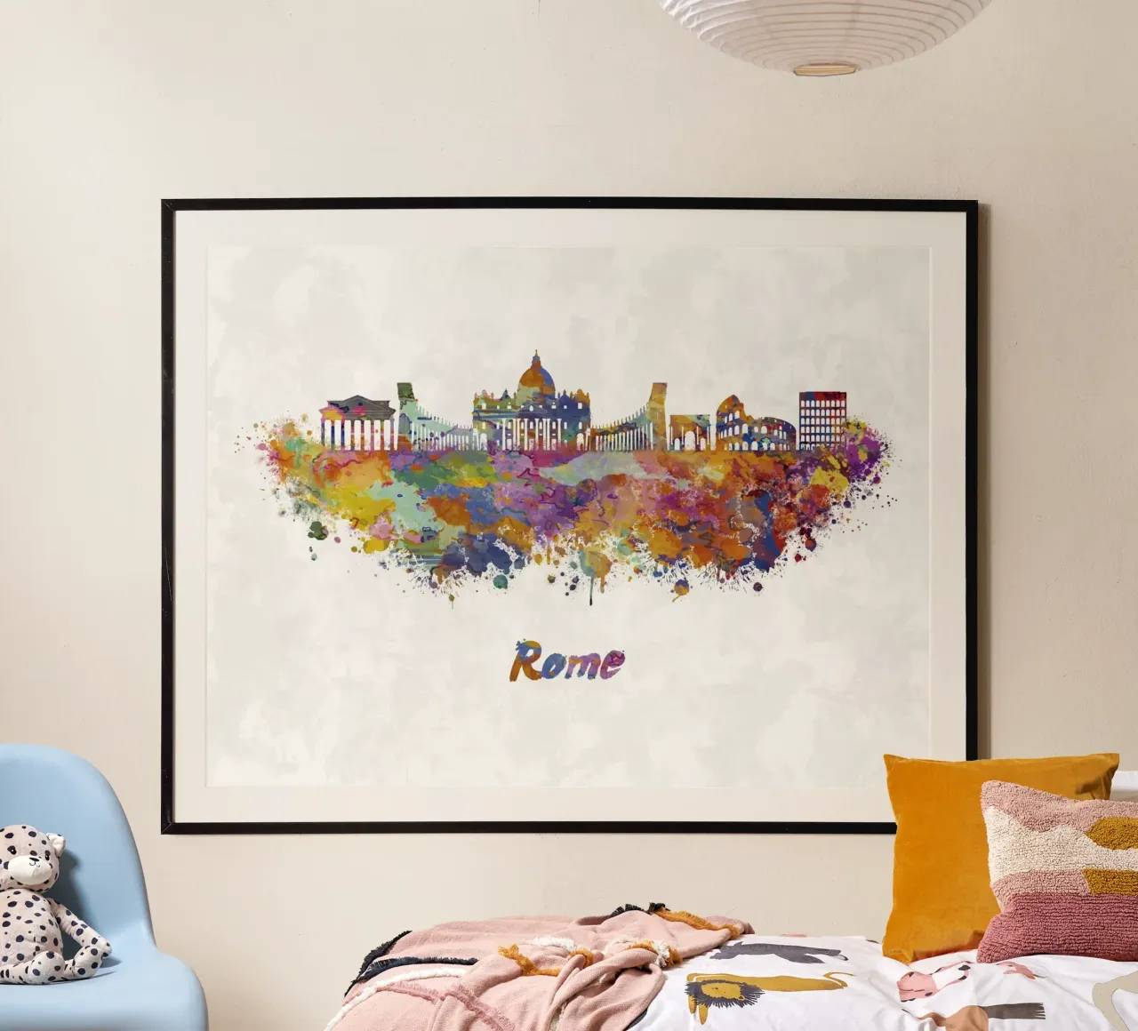 Lo skyline di Roma in acquerello carta hahnemühle da 🎁 ARTVI-SHOP