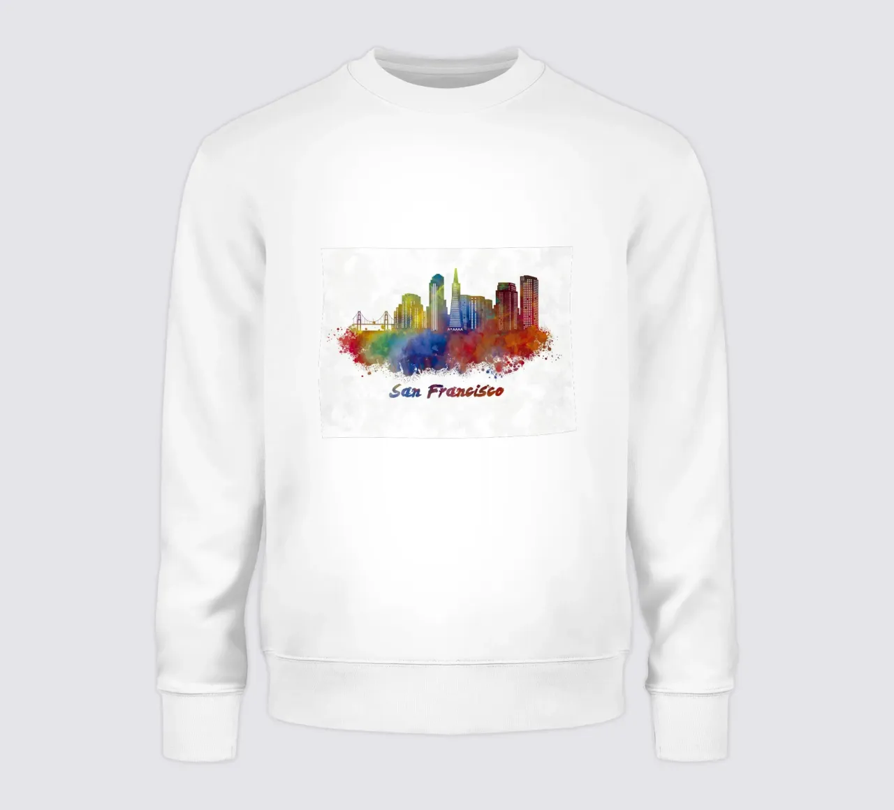 Lo skyline di San Francisco in acquerello felpa da ARTVI-SHOP