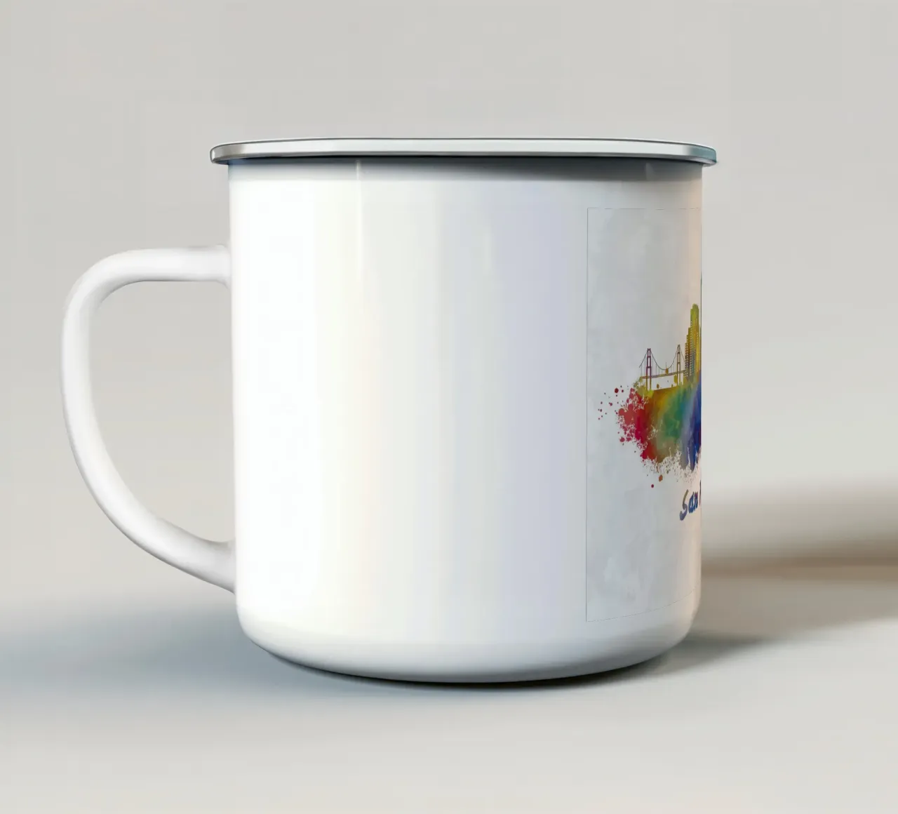 Lo skyline di San Francisco in acquerello tazza in smalto da ARTVI-SHOP