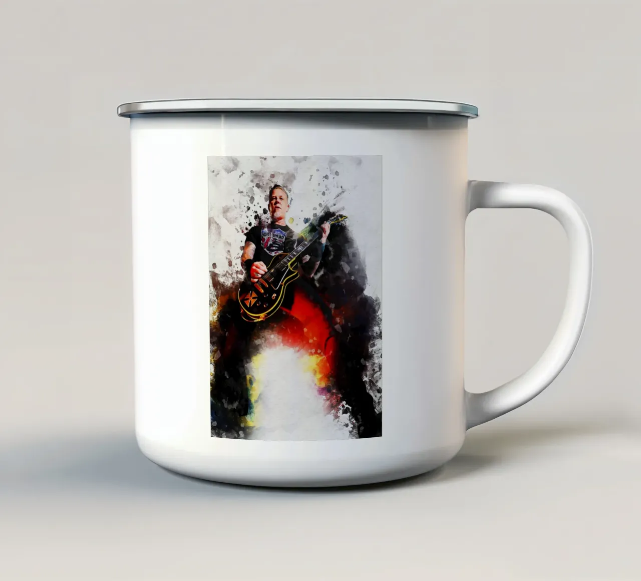 Sbaffo James Hetfield tazza in smalto da Gunawan Rb