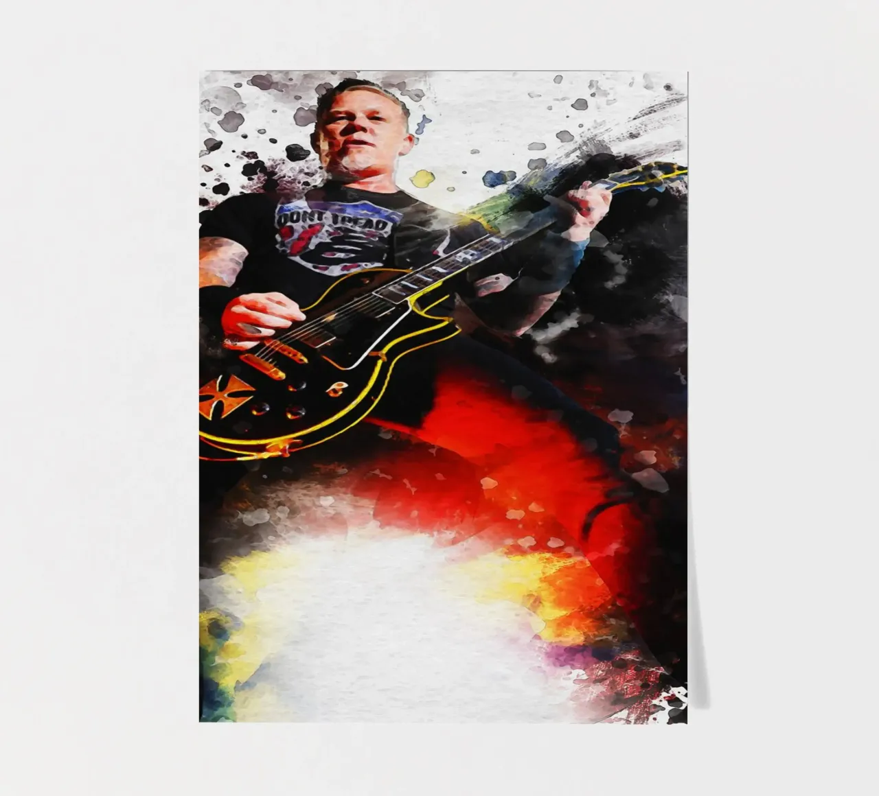Smudge James Hetfield sticker sheet by Gunawan Rb