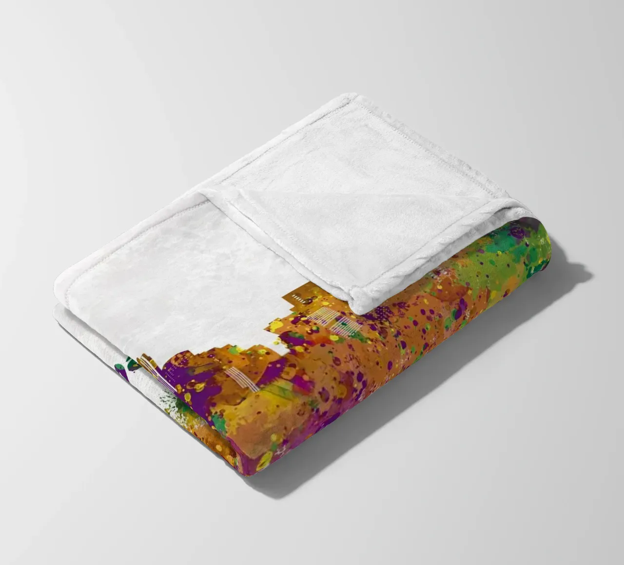 Lo skyline di Seattle in acquerello coperta in pile da 🎁 ARTVI-SHOP