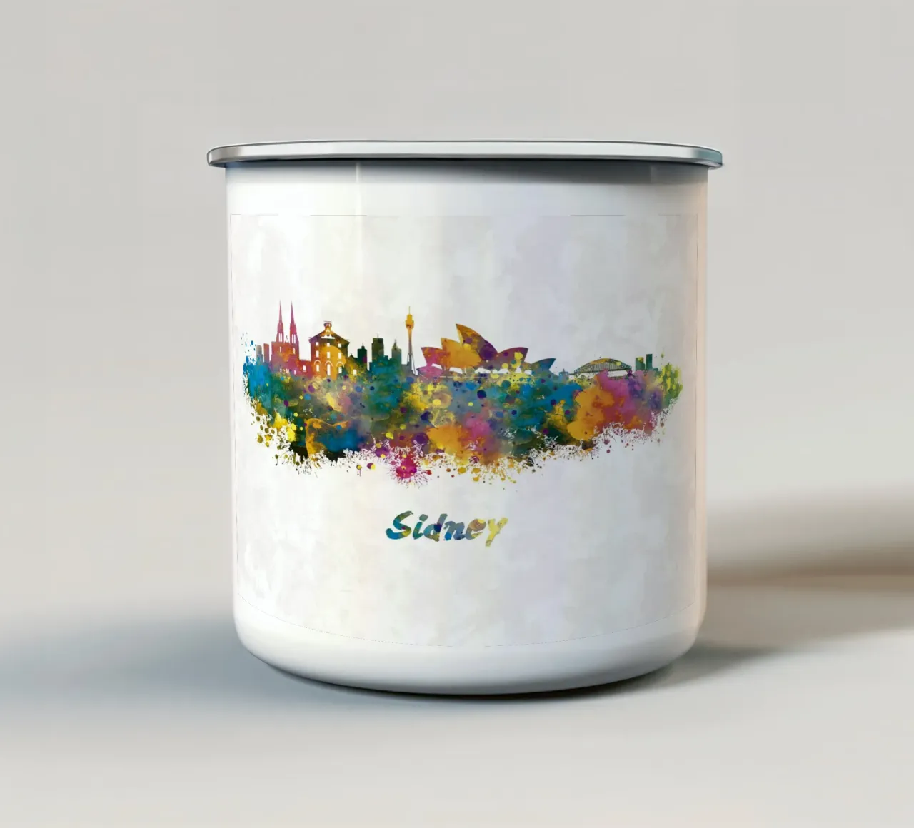 Lo skyline di Sydney in acquerello tazza in smalto da ARTVI-SHOP