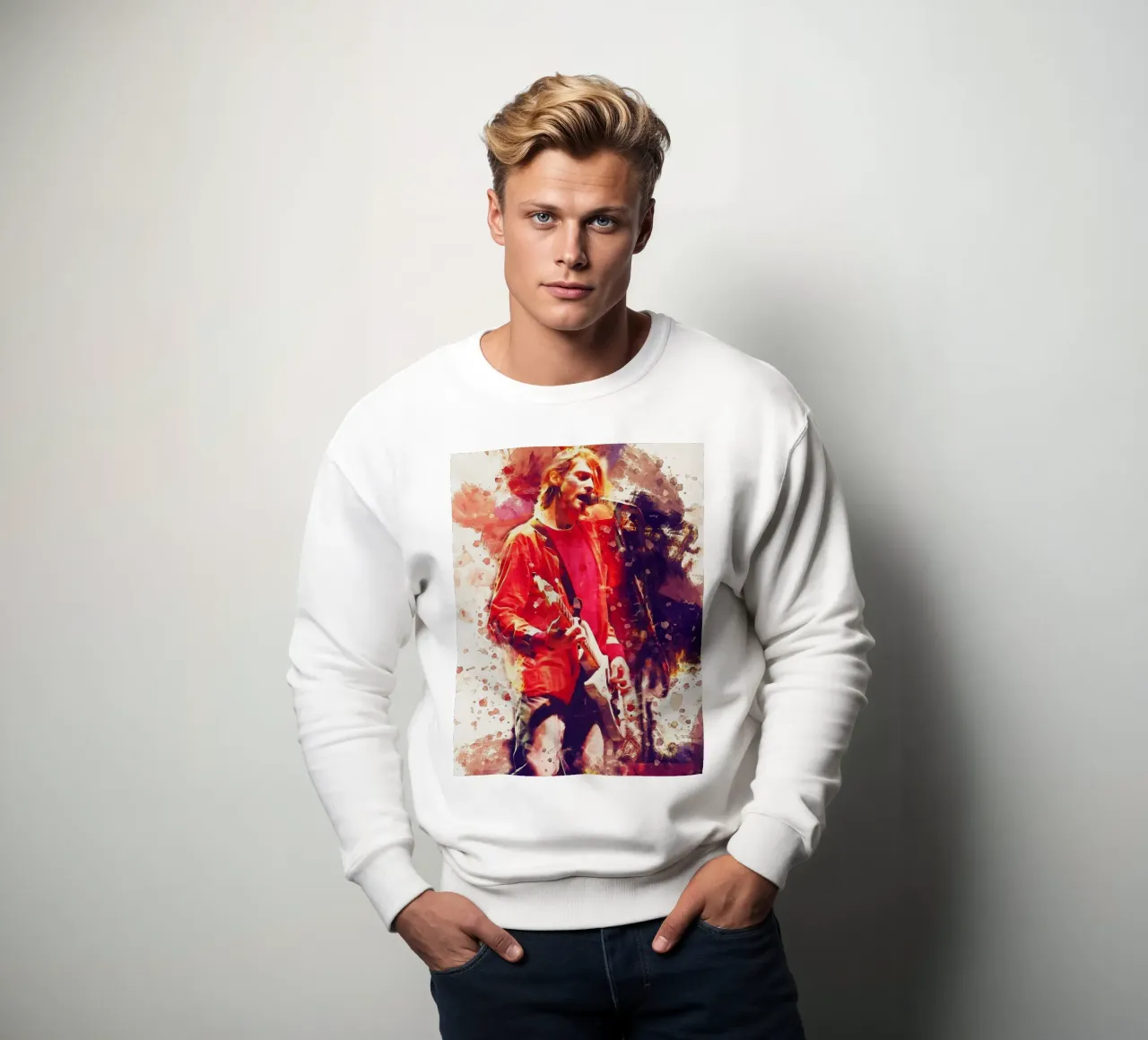 Smudge Kurt Cobain mostra lunedì felpa da Gunawan Rb
