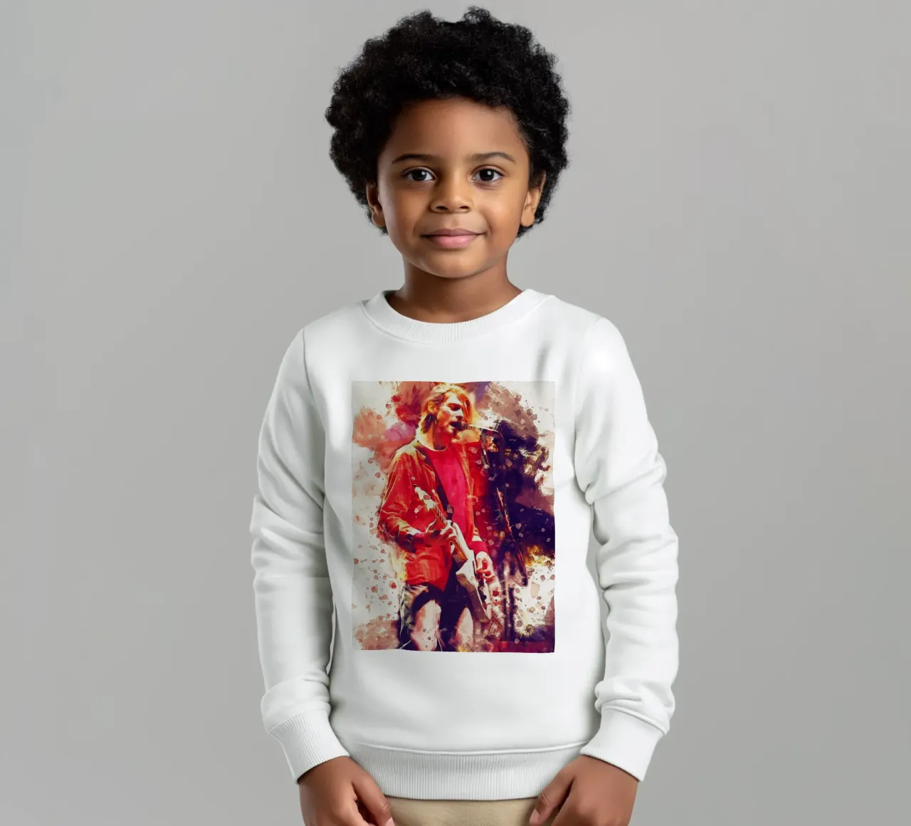 Smudge Kurt Cobain mostra lunedì felpa bambino da Gunawan Rb