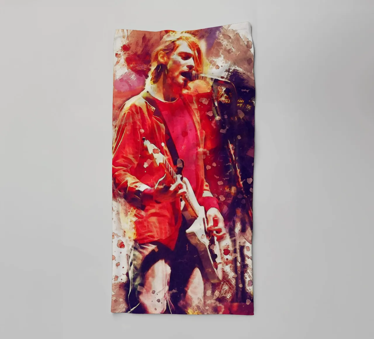 Smudge Kurt Cobain mostra lunedì asciugamano da bagno da Gunawan Rb