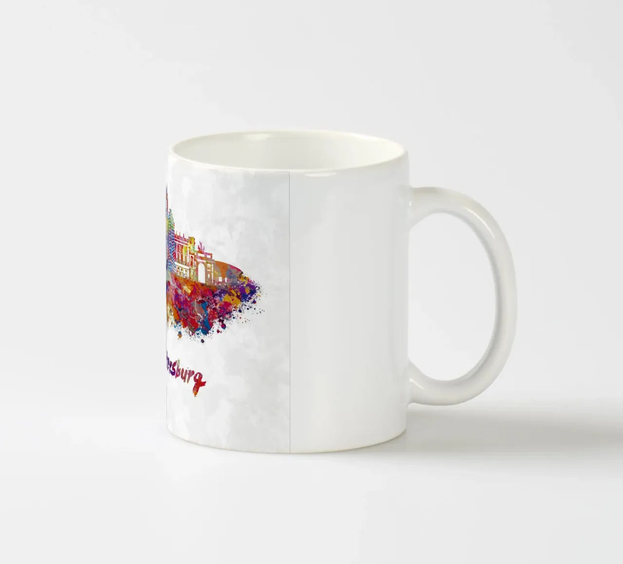Lo skyline di San Pietroburgo in acquerello tazza in ceramica da ARTVI-SHOP