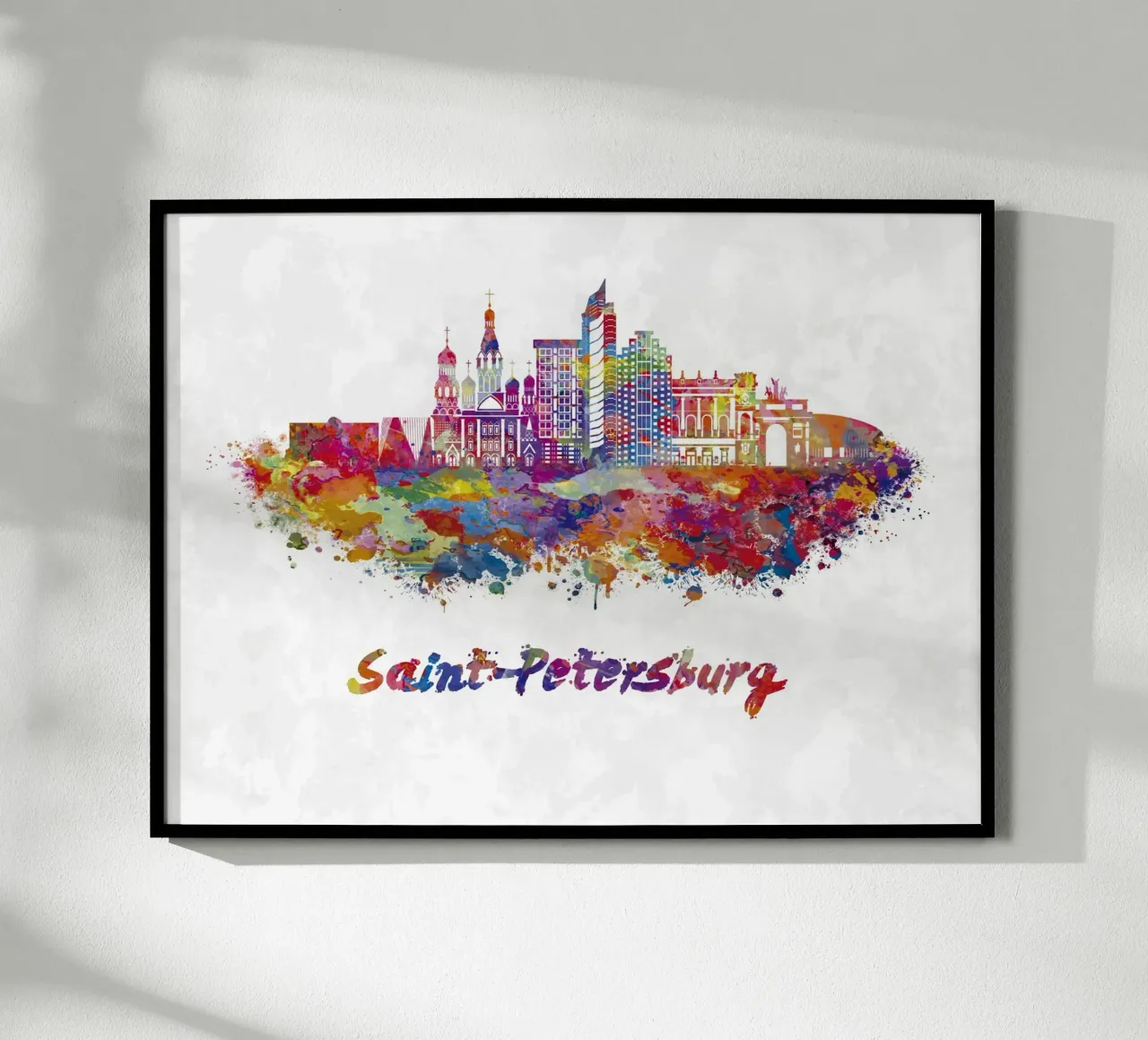 Lo skyline di San Pietroburgo in acquerello carta hahnemühle da ARTVI-SHOP
