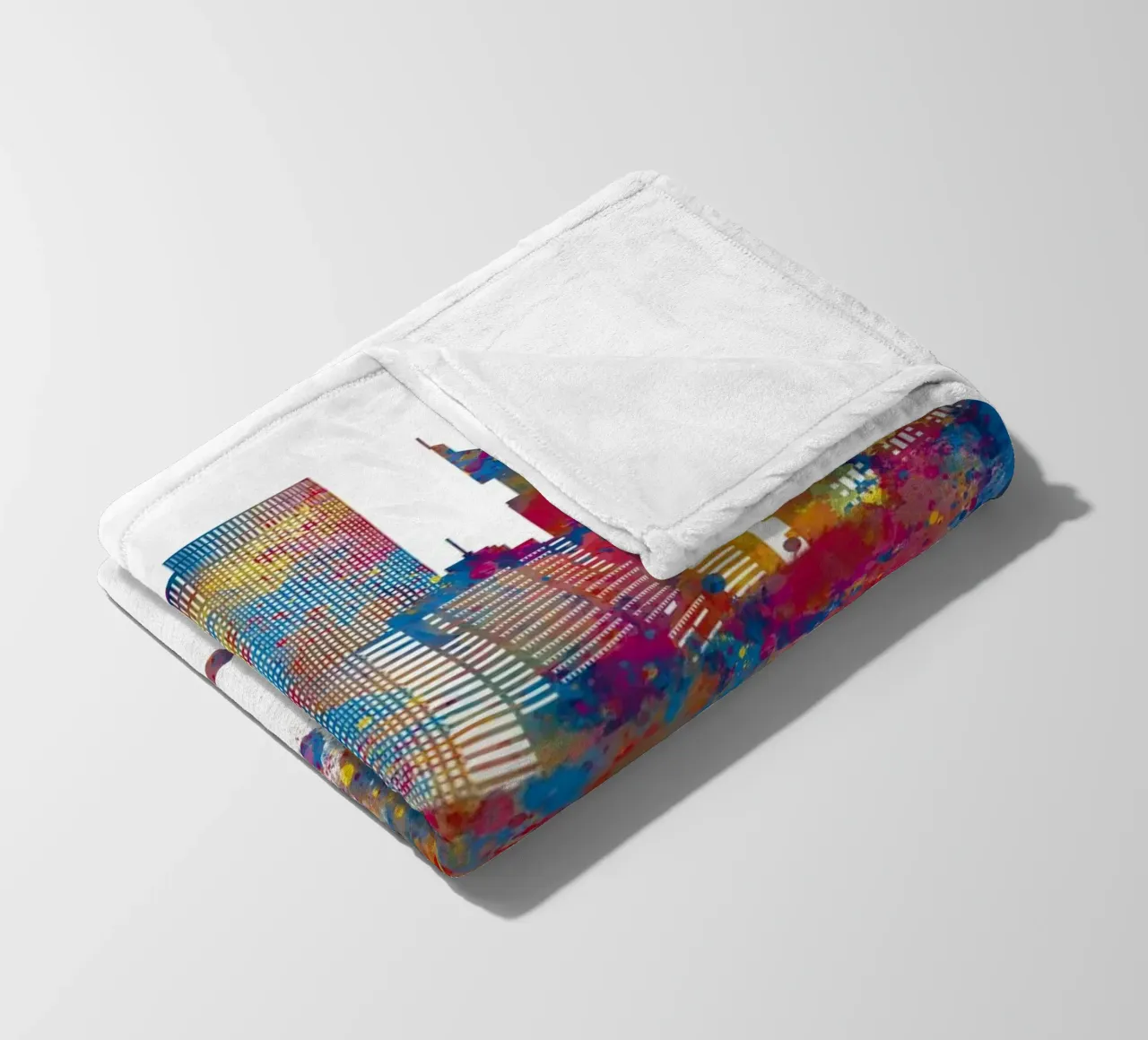 Lo skyline di Tel Aviv in acquerello coperta in pile da ARTVI-SHOP