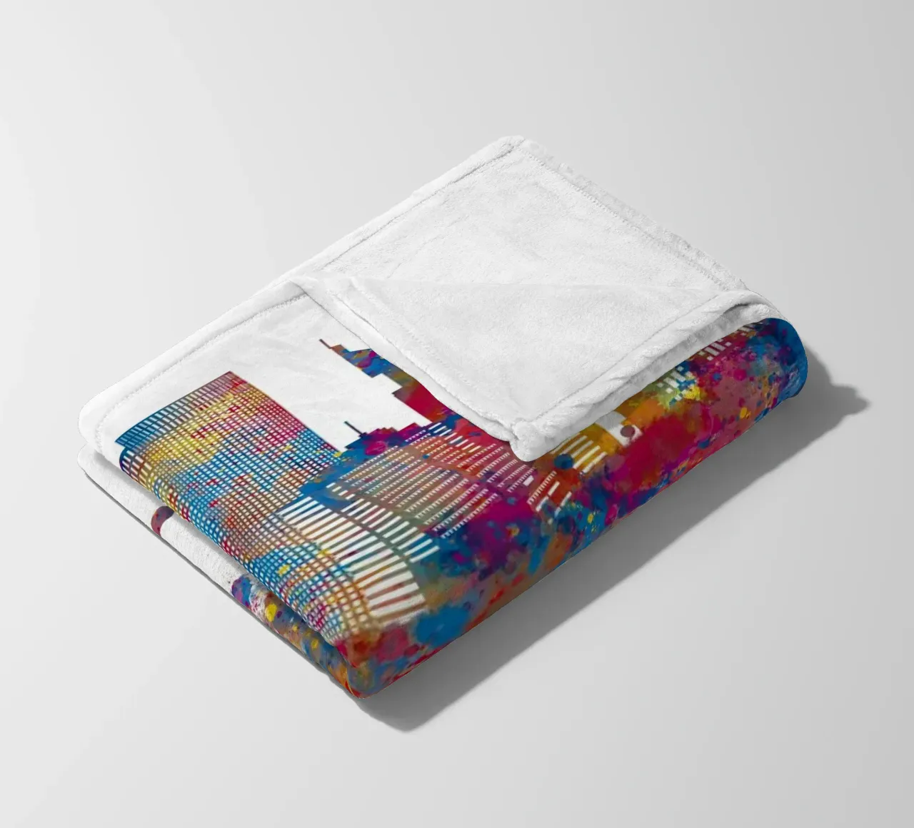 Lo skyline di Tel Aviv in acquerello coperta in pile da ARTVI-SHOP