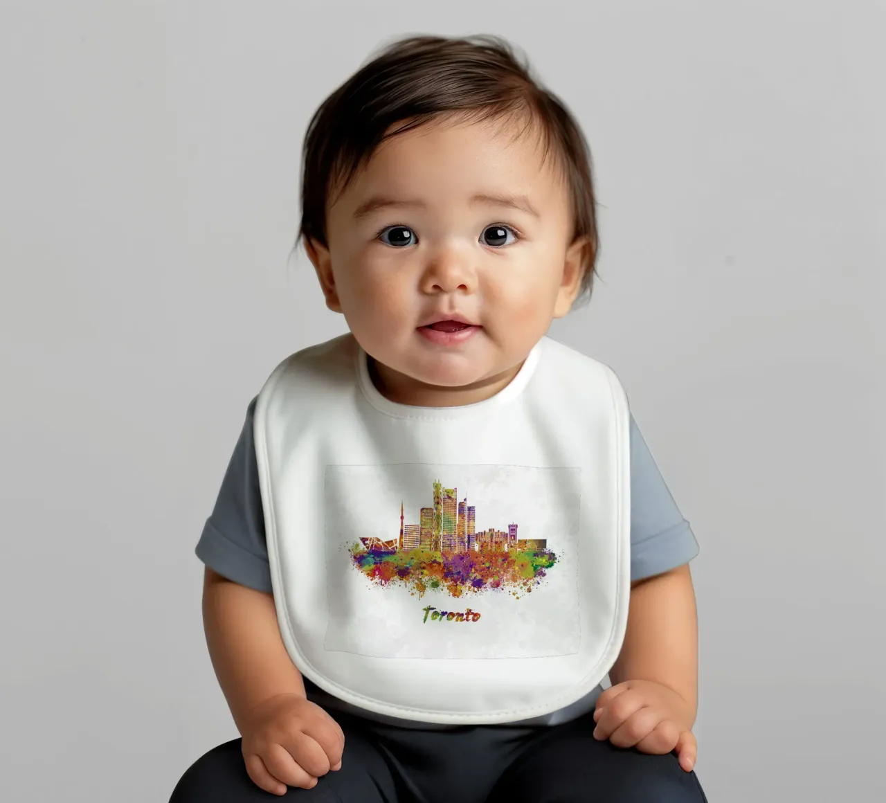 Lo skyline di Toronto in acquerello bavaglino da ARTVI-SHOP