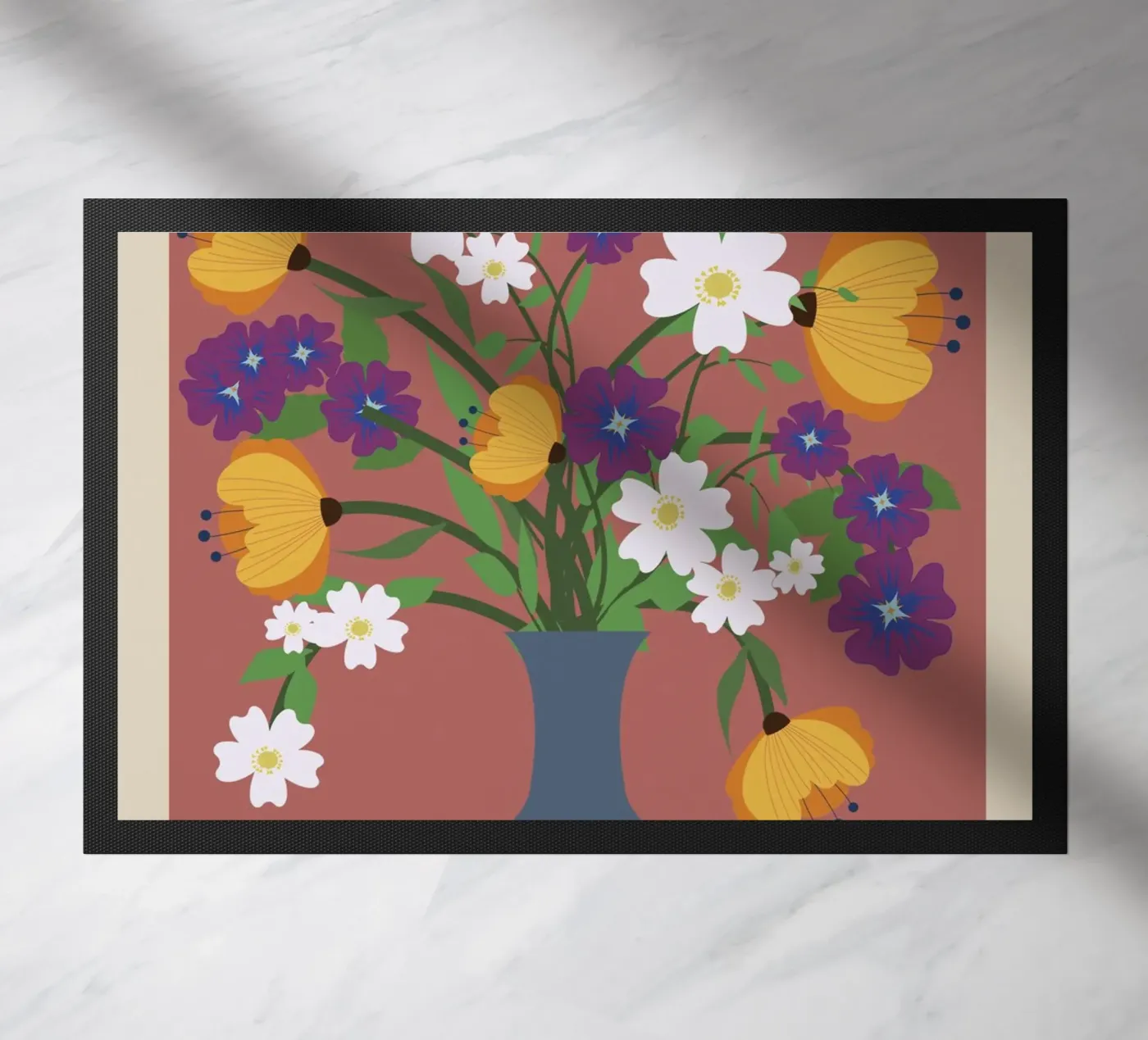 Blumenmarkt Fußmatte von 🎁 NOBELART