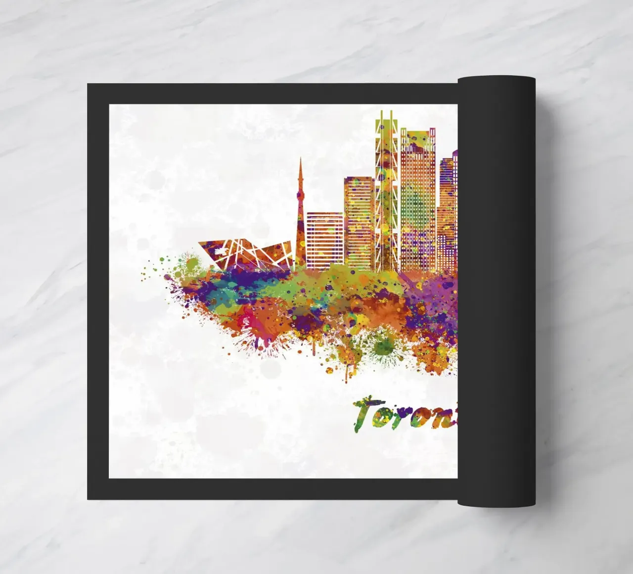 Lo skyline di Toronto in acquerello zerbino da ARTVI-SHOP