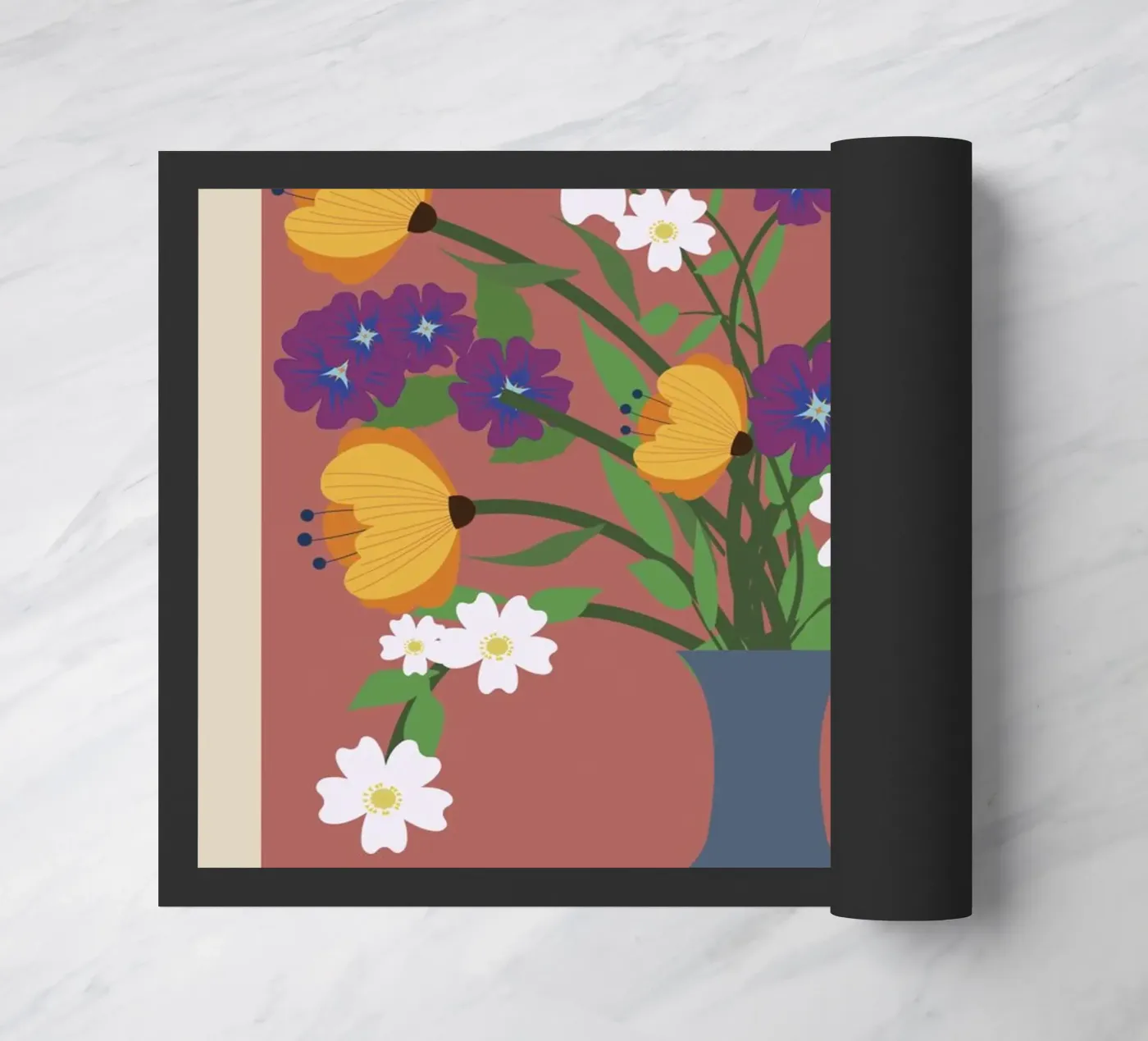 Blumenmarkt Fußmatte von 🎁 NOBELART