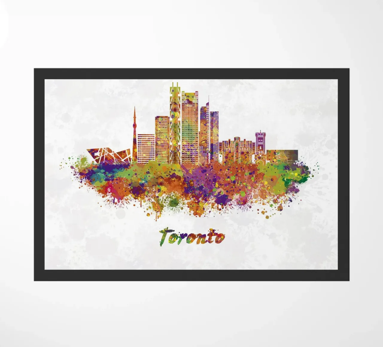 Lo skyline di Toronto in acquerello zerbino da ARTVI-SHOP